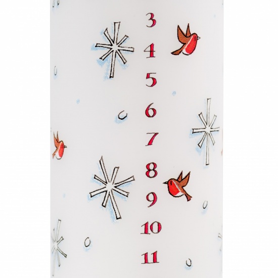 Alison Gardiner Snowmen Pillar Advent Candle (non-fragranced)